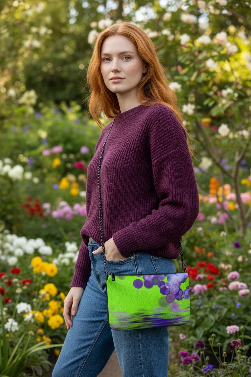Chromatic Fizz - Leather Pochette Crossbody Bag