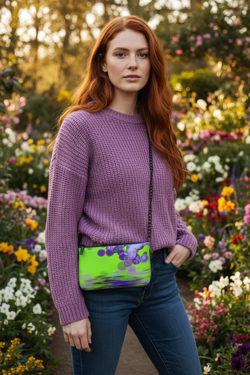 Chromatic Fizz - Leather Pochette Crossbody Bag