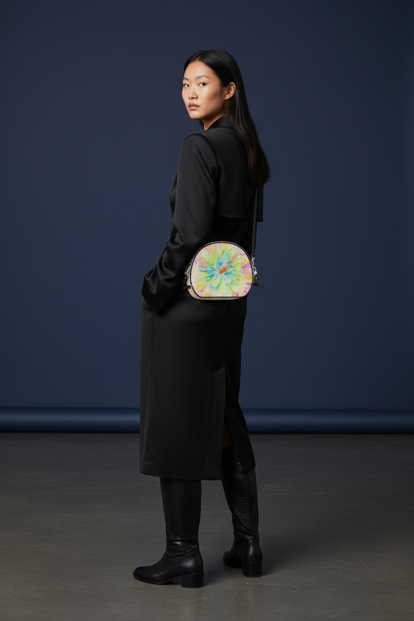 Aloha Fever - Round Leather Crossbody Bag