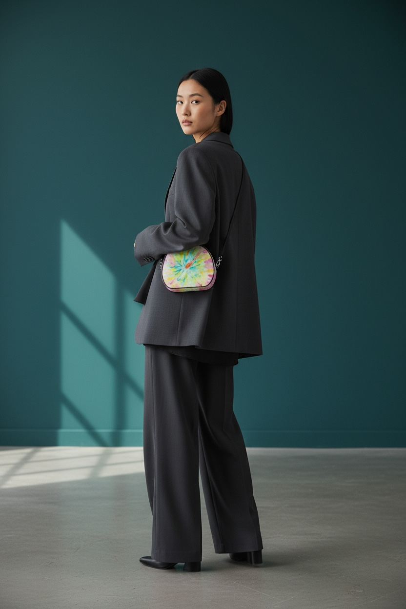 Aloha Fever - Round Leather Crossbody Bag