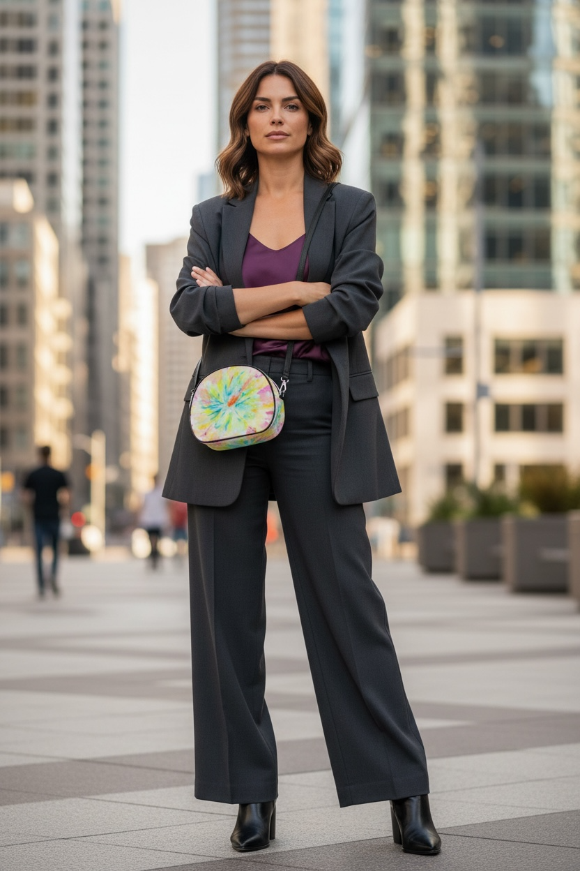 Aloha Fever - Round Leather Crossbody Bag