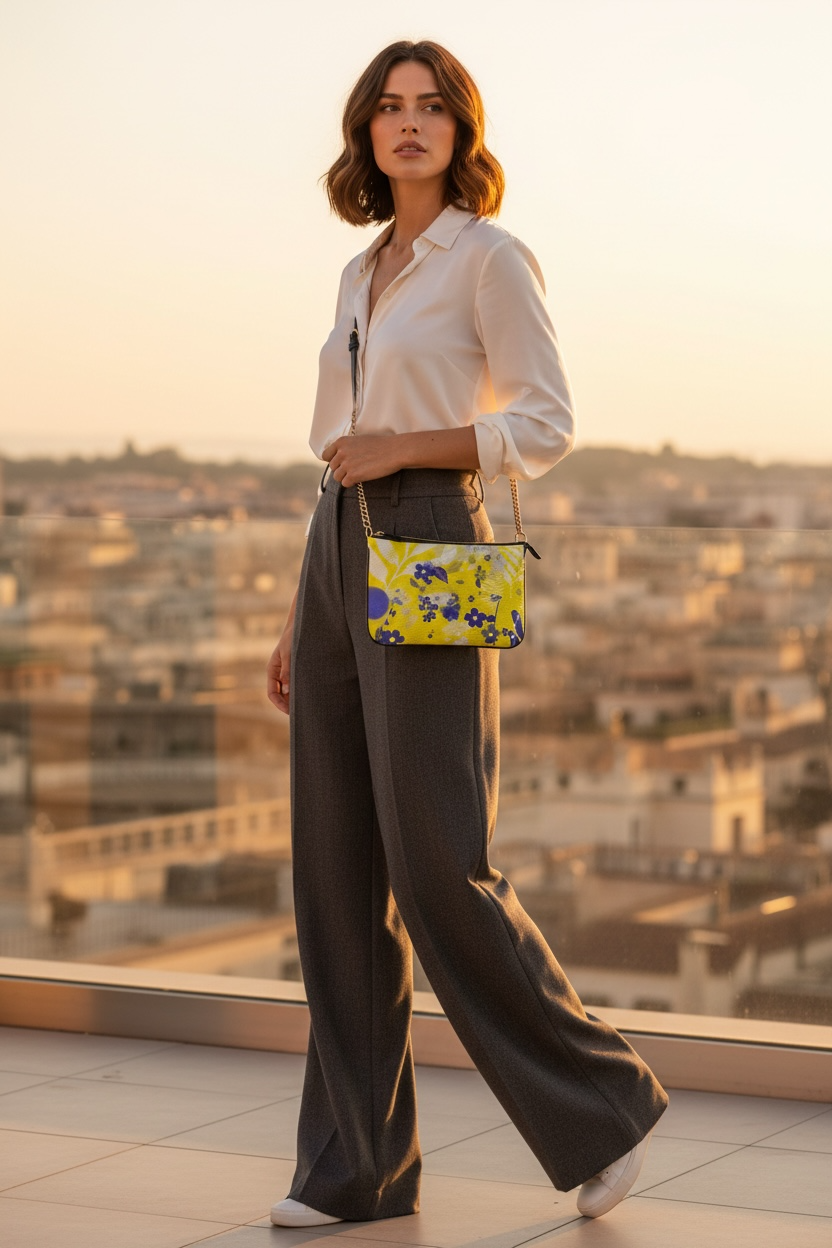Limoncello - Leather Pochette Crossbody Bag