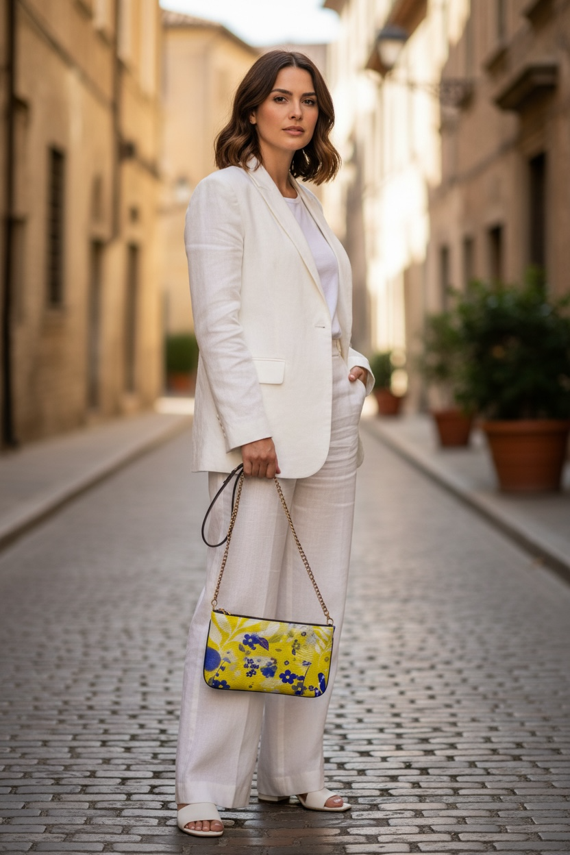 Limoncello - Leather Pochette Crossbody Bag