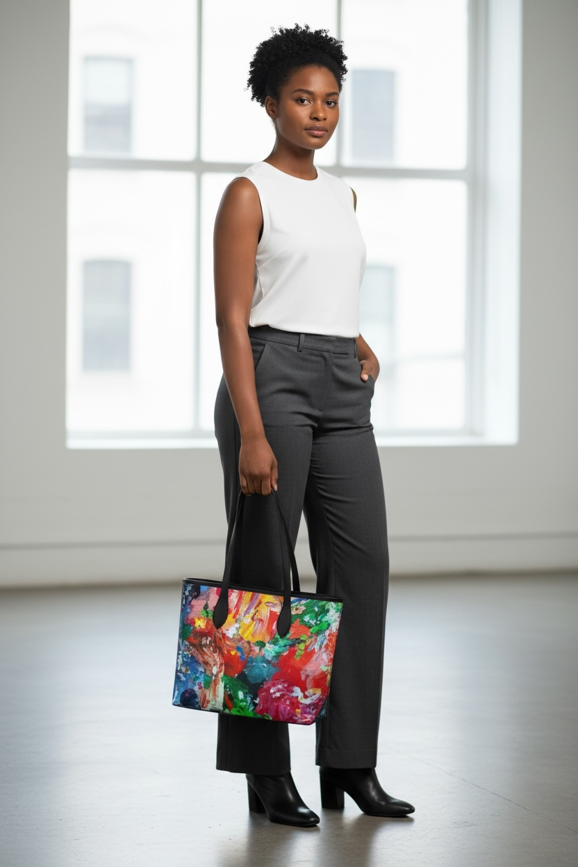 City Lights - Leather Tote Bag
